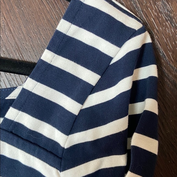 J. Crew Blue and White Sheath Dress Square Neck - Picture 9 of 9